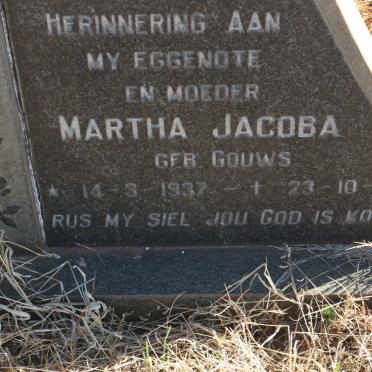 ? Martha Jacoba nee GOUWS 1937-1978