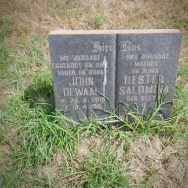 ? John Dewaal 1910-1971 &amp; Hester Salomina STEYN 19??