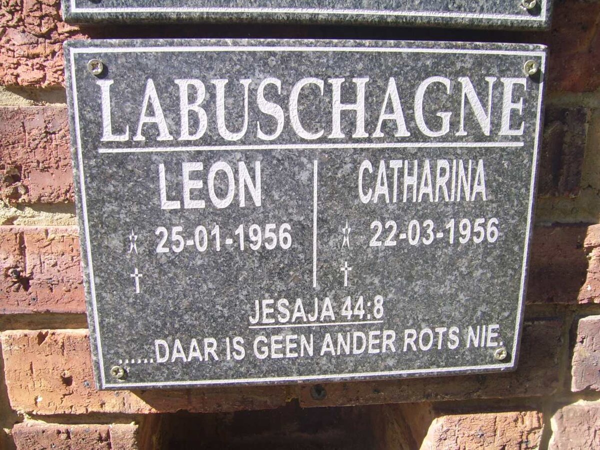 LABUSCHAGNE Leon 1956- &amp; Catharina 1956-