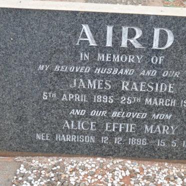 AIRD James Raeside 1895-1952 &amp; Alice Effy Mary HARRISON 1896-1993