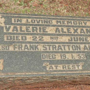 ALEXANDER Frank Stratton -1953 :: ALEXANDER Valerie-1915