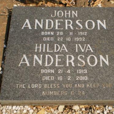 ANDERSON John 1912-1992 &amp; Hilda Iva 1913-2010