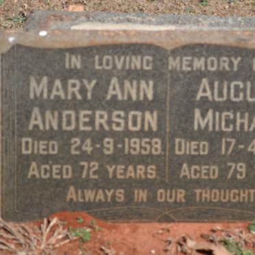 ANDERSON Mary Ann -1958 :: MICHAEL August -1976