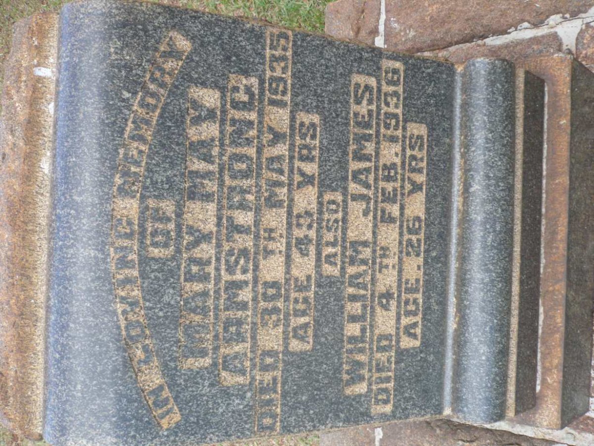 ARMSTRONG Mary May -1935 :: ARMSTRONG William James -1936