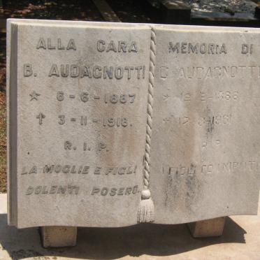 AUDAGNOTTI B. 1887-1918 &amp; C. 1888-1961