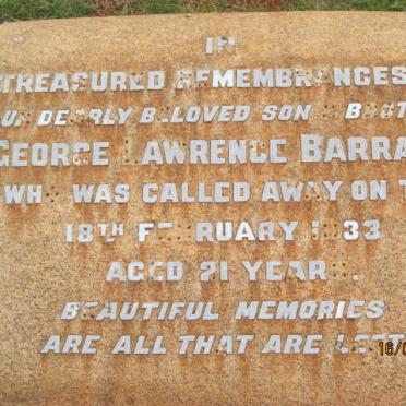 BARRATT George Lawrence -1933