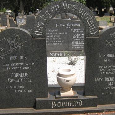 BARNARD Cornelis Christoffel 1904-1984 &amp; May Irene Margaret TINTINGER 1910-1968