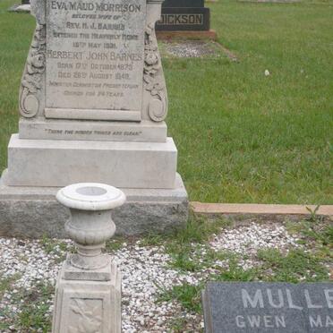 BARNES Herbert John 1873-1948 &amp; Eva Maud MORRISON -1931 :: NOWLAN Barry Owen 1938-1939 :: MULLER Gwen Manaton 1912-1971