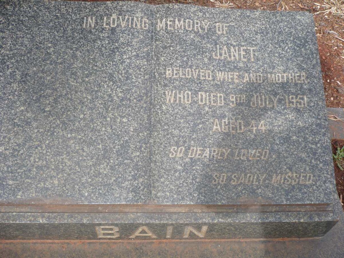 BAIN Janet -1951