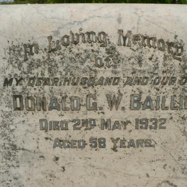 BAILLIE Donald G.W. -1932