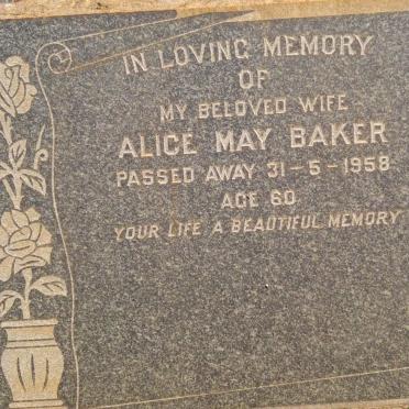 BAKER Alice May -1958