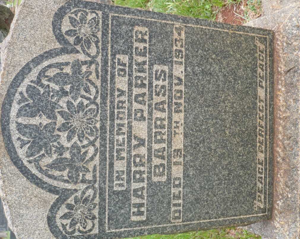 BARRASS Harry Parker -1934