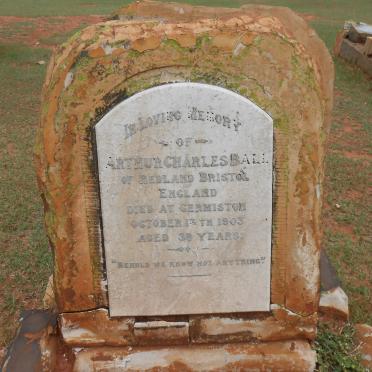 BALL Arthur Charles -1903