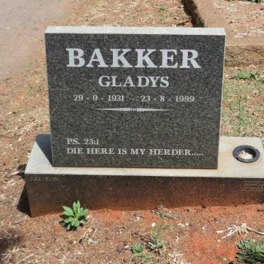 BAKKER Gladys 1931-1999