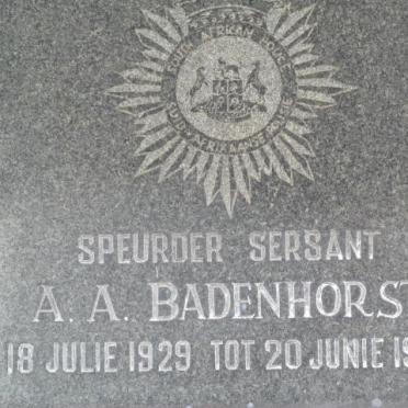 BADENHORST A.A. 1929-1955