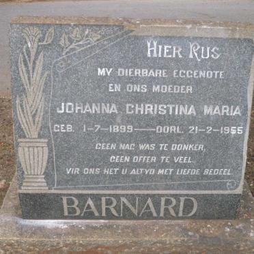 BARNARD Johanna Christina Maria 1899-1955