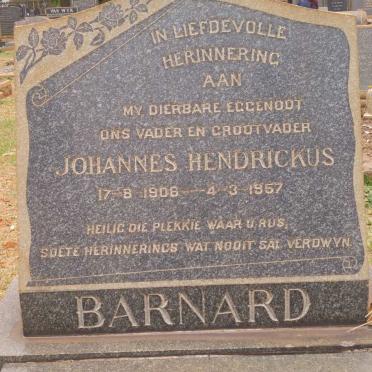 BARNARD Johannes Hendrickus 1906-1957