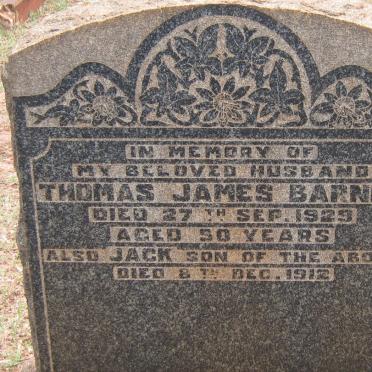 BARNES Thomas James -1929 :: BARNES Jack -1912