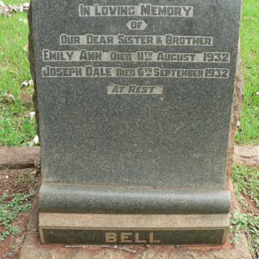 BELL Joseph Dale -1932 :: BELL Emily Ann -1932