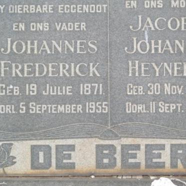 BEER Johannes Frederick, de 1871-1955 &amp; Jacoba Johanna HEYNEKE 1891-1967