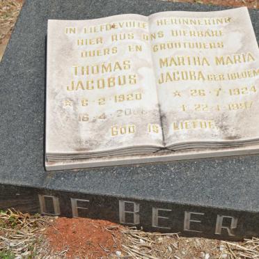 BEER Thomas Jacobus, de 1920-2006 &amp; Martha Maria Jacoba BLOEM 1924-1997