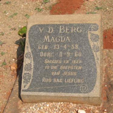 BERG Magda, v.d. 1959-1960