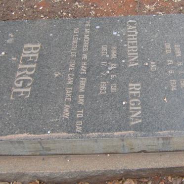 BERGE Erling Per 1912-1974 &amp; Catherina Regina 1911-1963