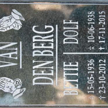 BERG Dolf, van den 1938-2015 &amp; Bettie 1936-2012