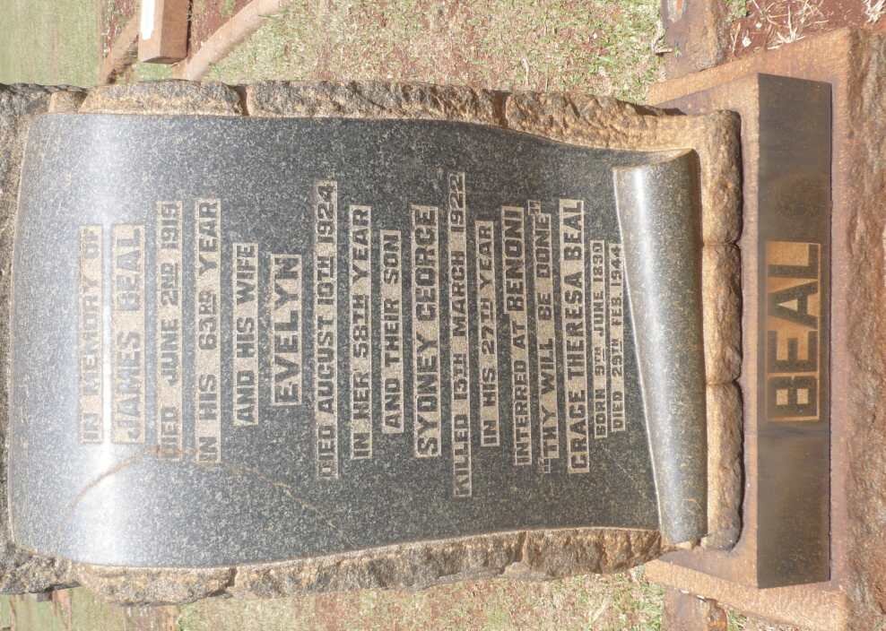 BEAL James -1919 &amp; Evelyn -1924 :: BEAL Sydney George -1922 :: BEAL Grace Theresa 1890-1944