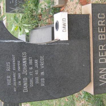 BERG Dawid Johannes, van der -1967