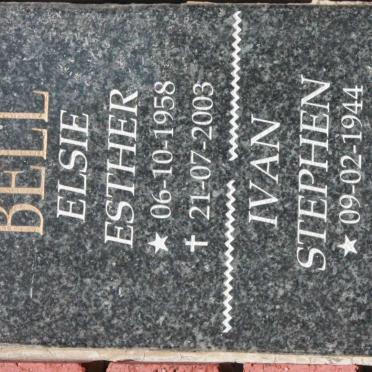 BELL Ivan Stephen 1944- &amp; Elsie Esther 1958-2003