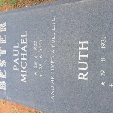 BESTER Paul Michael 1923-1993 &amp; Ruth 1931-