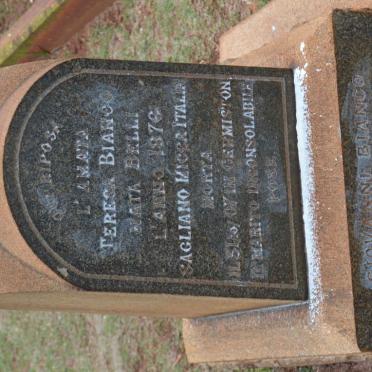 BIANCO Giovanni -1926 &amp; Teresa 1876-1907