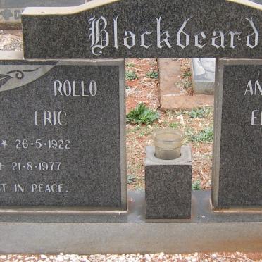 BLACKBEARD Rollo Eric 1922-1977 &amp; Anna Elizabeth 1927-2008
