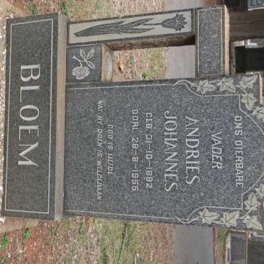 BLOEM Andries Johannes 1882-1955