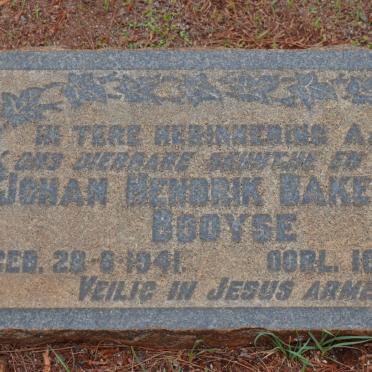 BOOYSE Johan Hendrik Bakemyer 1941-1948