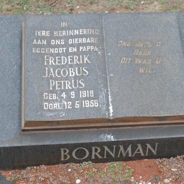 BORNMAN Frederik Jacobus  Petrus 1918-1956