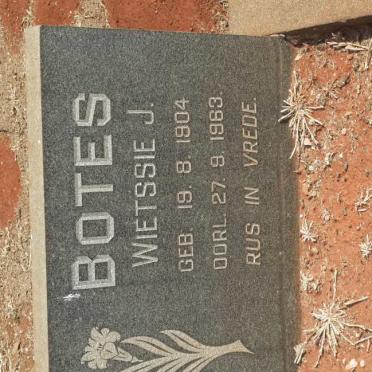 BOTES Wietssie J. 1904-1963