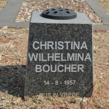 BOUCHER Christina Wilhelmina -1957