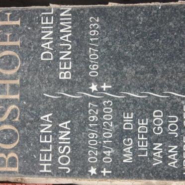 BOSHOFF Daniel Benjamin 1932- &amp; Helena Josina 1927-2003
