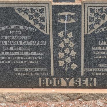 BOOYSEN Petrus Jacobus 1886-1946 &amp; Johanna Maria Catharina ROBINSON 1889-1973