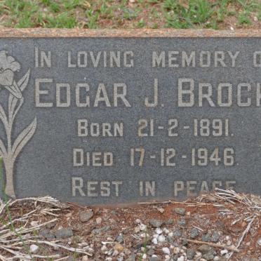 BROCK Edgar J. 1891-1946
