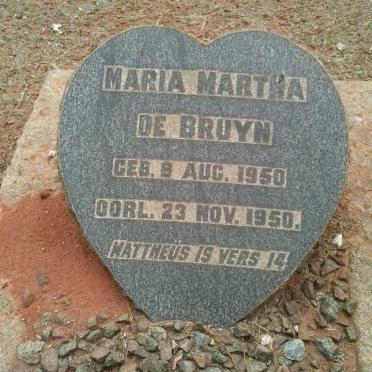 BRUYN Maria Martha, de 1950-1950
