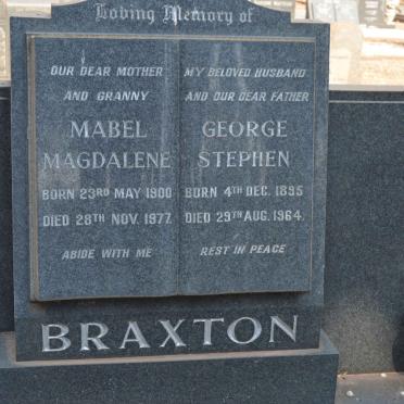 BRAXTON George Stephen 1895-1964 &amp; Mabel Magdalene 1900-1977