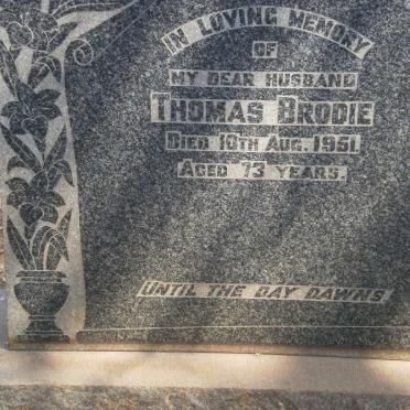 BRODIE Thomas -1951