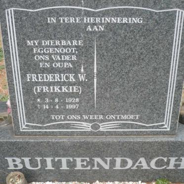 BUITENDACH Frederick W. 1928-1997