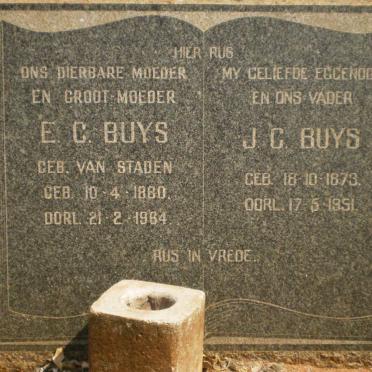 BUYS J.C. 1873-1951 &amp; E.C. VAN STADEN 1880-1964
