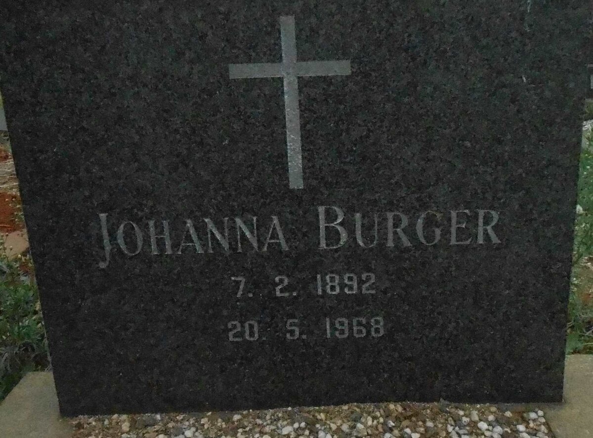 BURGER Johanna 1892-1968