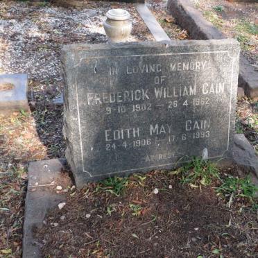 CAIN Frederick William 1902-1962 &amp; Edith May 1906-1993
