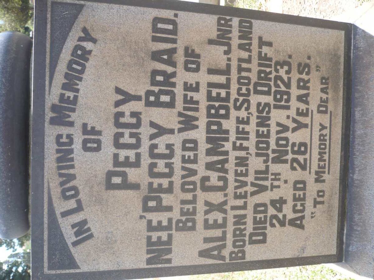 CAMPBELL Peggy nee BRAID -1923